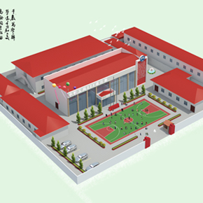 郑州最优 学校校区鸟瞰图设计