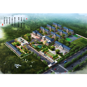 郑州最优 兰考县中心敬老院鸟瞰图设计
