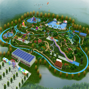 郑州最优 水上乐园鸟瞰图设计