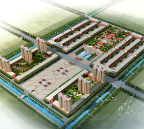 郑州最优 大型小区设计规划鸟瞰效果图
