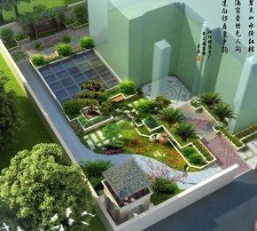 郑州最优 庭院设计效果图