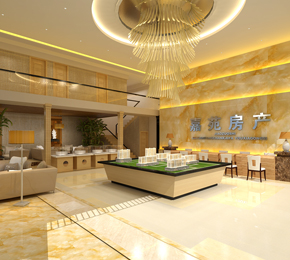 郑州最优 高端石材售楼部室内设计效果图