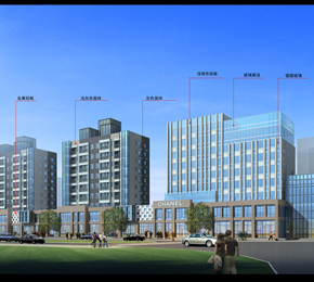 郑州最优 大型商业建筑室外透视效果图设计