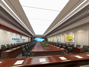 中铁配套 中建七局会议室设计效果图